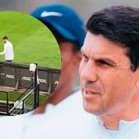 Santiago García se retiró de los entrenamientos con una muleta