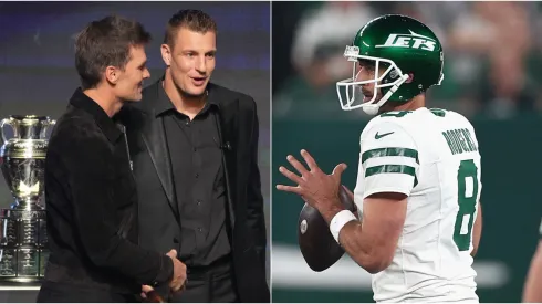 Tom Brady, Rob Gronkowski y Aaron Rodgers.