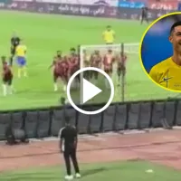 Cristiano Ronaldo noqueó a un camarógrafo tras un tiro libre