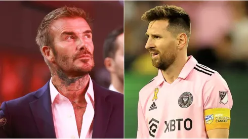David Beckham y Lionel Messi.