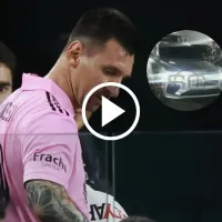 ¿Casi atropella a Antonela? Así salió Messi del estadio tras pedir el cambio