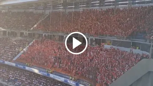 Los hinchas de Unión Berlín coparon las dos tribunas que le dio el Real Madrid en el Santiago Bernabéu para el primer partido de la Champions League.