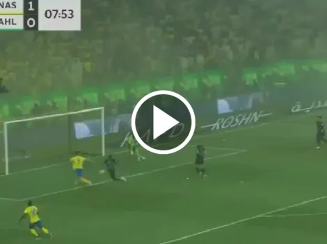 ¡Balón al palo! Cristiano falló un gol con el arco vacío