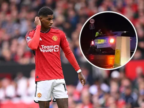 ¡Se estrelló! Marcus Rashford sufrió un accidente de tránsito