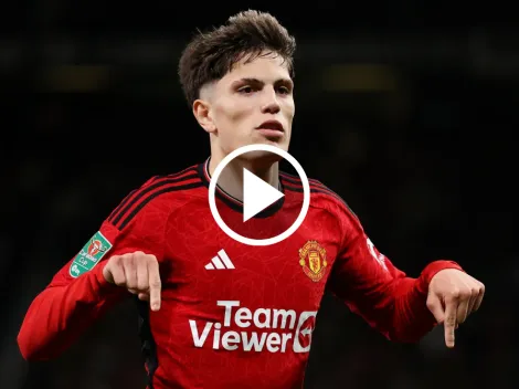 VIDEO | Garnacho metió su primer gol en la temporada y lo festejó a lo CR7