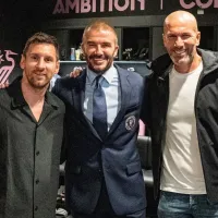 Una foto que emana buen fútbol: Beckham, Zidane y Messi