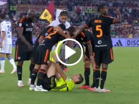 Inesperado: se lesionó el árbitro en el Roma-Frosinone
