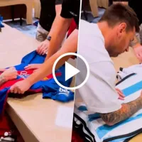 ¿De qué se trata el video en el que se lo ve a Messi firmando decenas de camisetas?