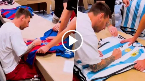 Lionel Messi firmó camisetas que serán vendidas a través de un sitio especializado en venta de indumentaria firmada por figuras del mundo del deporte.