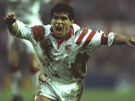 Sevilla recordó un nuevo aniversario del debut de Maradona