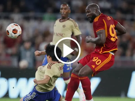 VIDEO | Lukaku tuvo suerte y gritó gol par Roma en la Europa League
