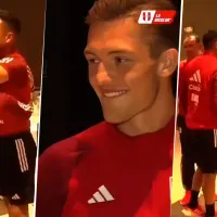 El primer día con la Selección Peruana de Oliver Sonne junto a sus compañeros