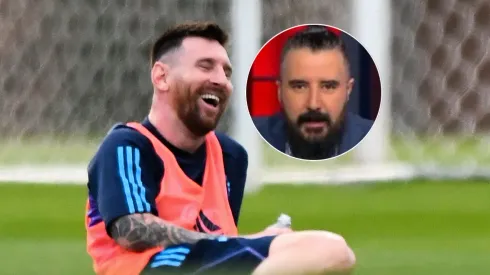 Leo Messi y Álvaro Morales.