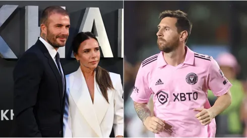 David, Victoria Beckham y Lionel Messi.
