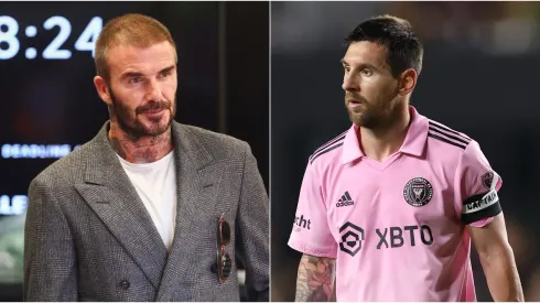 David Beckham y Lionel Messi.