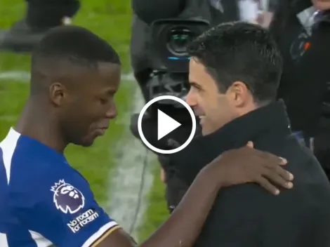 (VIDEO) Mikel Arteta no ocultó su cariño por Moisés Caicedo