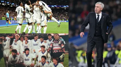 Carlo Ancelotti y sus jugadores en Real Madrid.