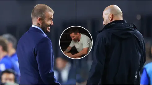 David Beckham, Lionel Messi y Zinedine Zidane.