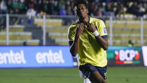 LA PAZ, BOLIVIA - OCTOBER 12: Kevin Rodriguez of Ecuador celebrates after scoring the team's second goal during the FIFA World Cup 2026 Qualifier match between Bolivia and Ecuador at Hernando Siles Stadium on October 12, 2023 in La Paz, Bolivia. (Photo by Gaston Brito Miserocchi/Getty Images)