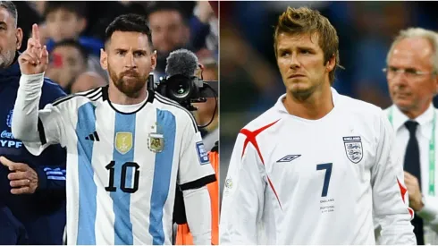Lionel Messi y David Beckham.