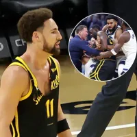 Así fueron expulsados Green y Thompson en la pelea de Warriors vs. Wolves