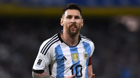 Lionel Messi en Argentina vs. Uruguay.