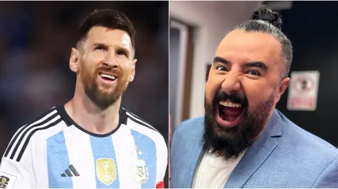 Lionel Messi y Álvaro Morales.
