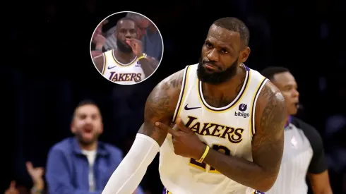 LeBron James y su polémica celebración en Lakers vs. Rockets.