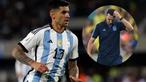 Cristian Romero y Lionel Scaloni.