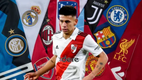 Claudio Echeverri y algunos de los gigantes de Europa.