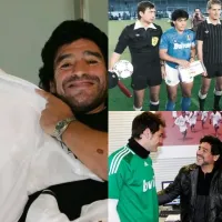Maradona y su cara más cercana al Real Madrid