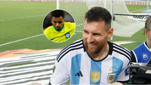 Rodrygo Goes y Lionel Messi.