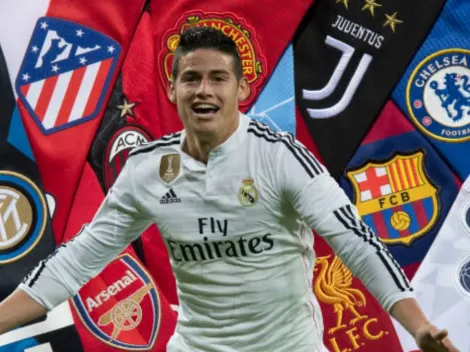 Los clubes que rechazó James por Real Madrid