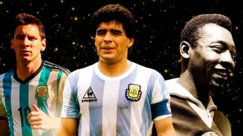 Lionel Messi, Diego Armando Maradona y Pelé.
