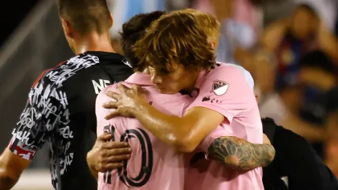 Messi tras su primer gol en la MLS.