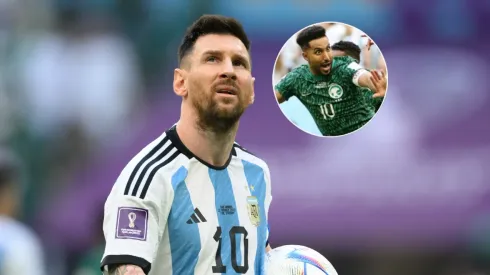 Messi en la caída de Argentina vs. Arabia Saudita.