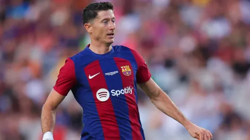 Robert Lewandowski<br />
exige refuerzos para quedarse en el FC Barcelona. Getty Images.