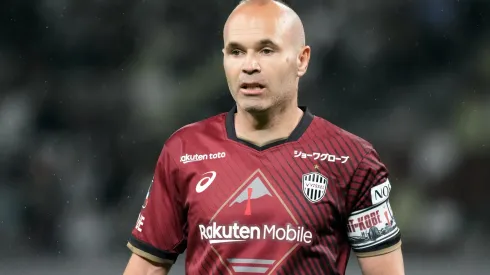 TOKYO, JAPAN - JUNE 06: Andres Iniesta of Vissel Kobe looks on during the pre-season friendly match between Vissel Kobe and Barcelona at National Stadium on June 06, 2023 in Tokyo, Japan. (Photo by Koji Watanabe/Getty Images)