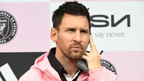 Lionel Messi en uno de sus compromisos comerciales con Inter Miami.