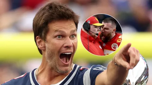 Tom Brady, Andy Reid and Travis Kelce.