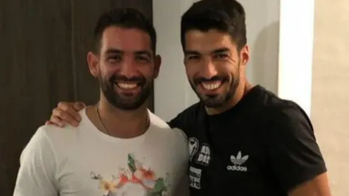 Martín Cauteruccio y Luis Suárez