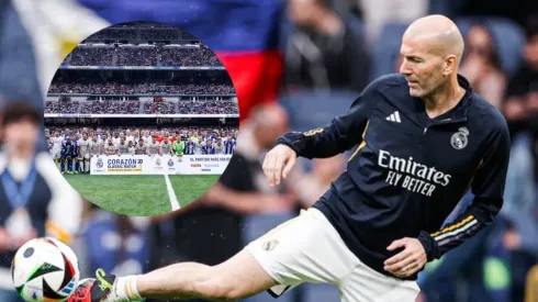 Zinedine Zidane volvió al Bernabéu. 
