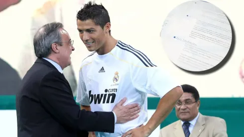 Cristiano Ronaldo en su presentación con Real Madrid.