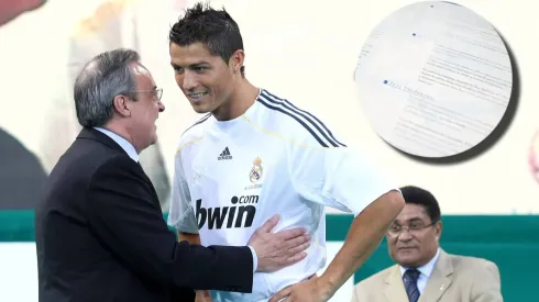 Cristiano Ronaldo en su presentación con Real Madrid. 
