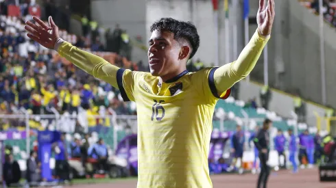 LA PAZ, BOLIVIA - OCTOBER 12: Kendry Paez of Ecuador celebrates after scoring the team's first goal during the FIFA World Cup 2026 Qualifier match between Bolivia and Ecuador at Hernando Siles Stadium on October 12, 2023 in La Paz, Bolivia. (Photo by Gaston Brito Miserocchi/Getty Images)