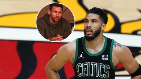 Lionel Messi y Jayson Tatum.