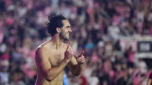 FORT LAUDERDALE, FLORIDA – MAY 18: Leonardo Campana #8 of Inter Miami celebrates his goal during the second half against the D.C. United at Chase Stadium on May 18, 2024 in Fort Lauderdale, Florida. (Photo by Carmen Mandato/Getty Images)