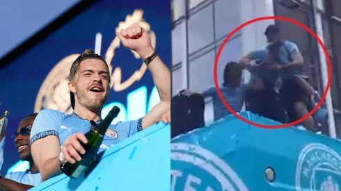 Jack Grealish, protagonista en los festejos del Manchester City.