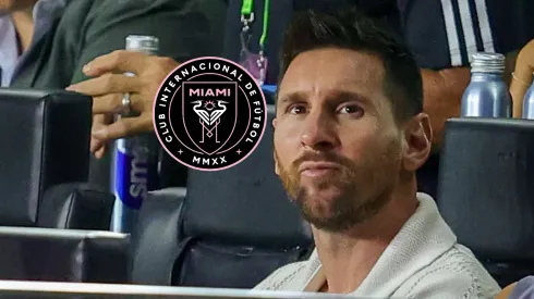 El escudo de Inter Miami y Lionel Messi.