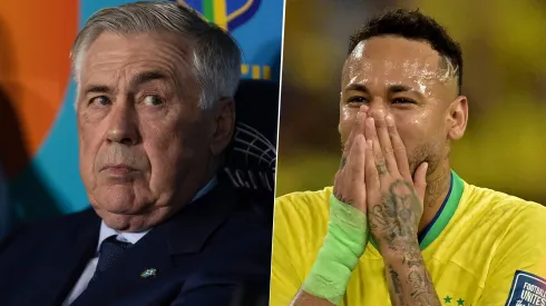 Getty. Neymar, por un desgarro, volvió a quedar afuera de la lista de convocados de Carlo Ancelotti y hace 2 años que no juega para la Selección de Brasil.